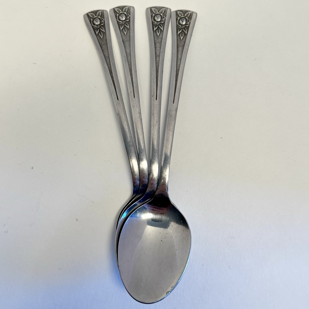 Oneida Northland Pasadena Sugar Spoons Set of‎ 4 Stainless Korea Flatware